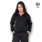 Esmore Premium High Neck Jacket- Black | Women