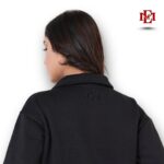 Esmore Premium High Neck Jacket- Black | Women - Image 3